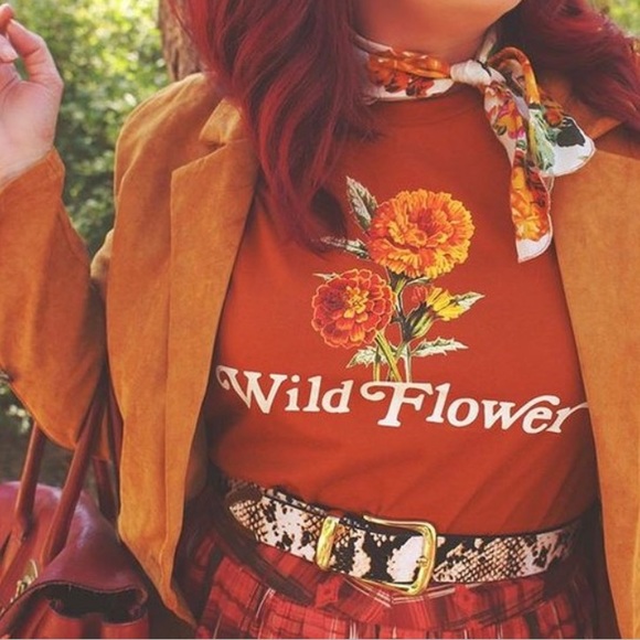 Orange Wildflower Tee - Picture 2 of 3